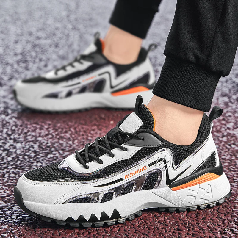 2023 New Men's Running Shoes Light Sneakers Summer Breathable Mesh Elastic Outdoor Sports Fashion Casual Shoes Jogging Shoes