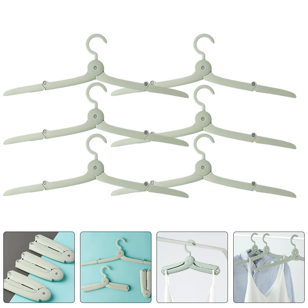 

6 Pcs Travel Clothes Dryer Collapsible Hangers Closet Drying Racks Storage Artifact Foldable Aluminum