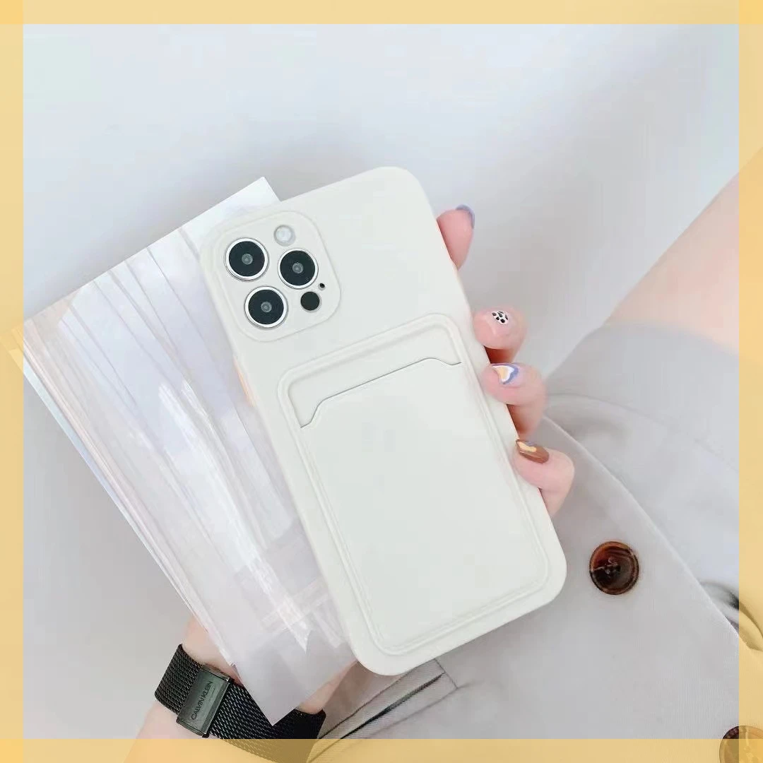 

Phone Case For iphone Soft Silicone Wallet Card Holder cover