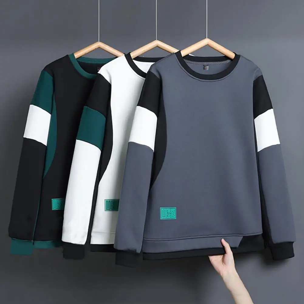 

Модный осенний свитшот с эластичными манжетами, Осенний свитшот, термоутепленный свитшот в стиле пэчворк