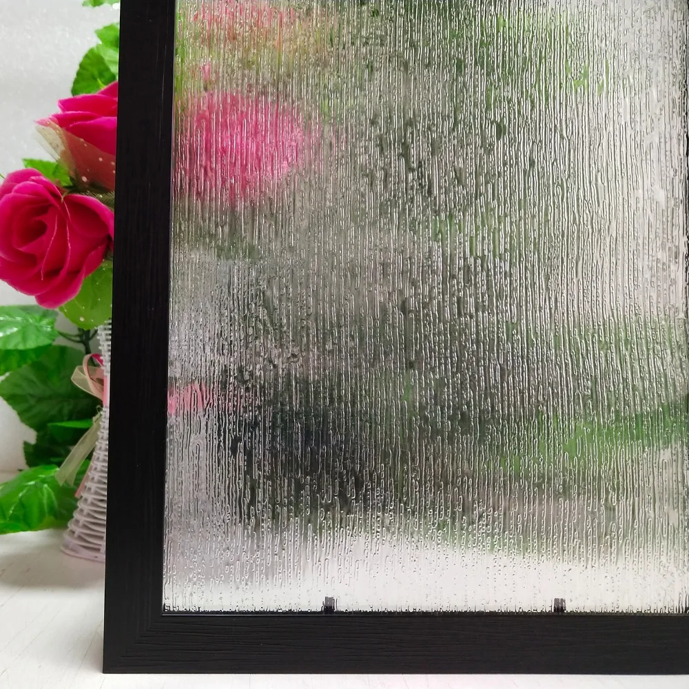 

90*100cm No Glue Privacy Decorative Window Film Static Cling Self-adhesive Opaque Glass Sticker Home Decor Heavy rain 3D Design