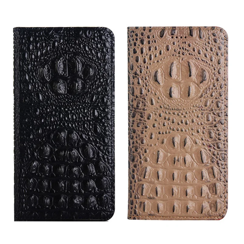 

Cowhide Crocodile Genuine Leather Cases For Lenovo Z5 Z5S Z6 S5 A5 A6 A7 A8 Pro Card Pocket Wallet Flip Cover with KickStand
