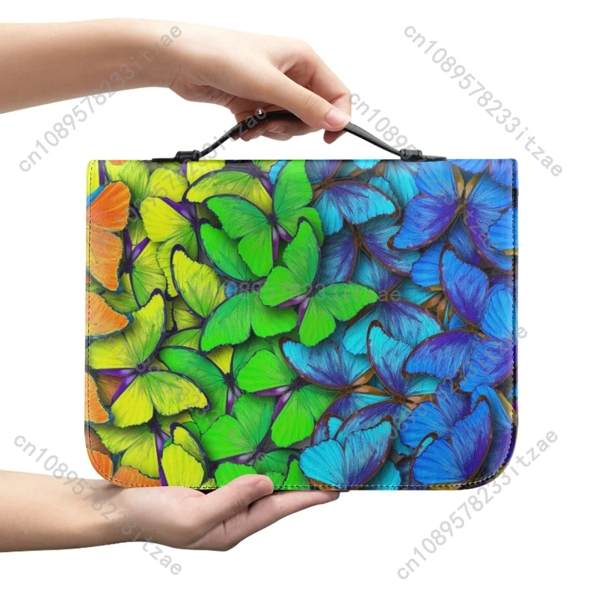 Чехол для Библии с принтом бабочки и омбре женщин сумка в христианской церкви