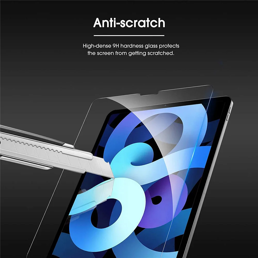 (3 упаковки) Закаленное стекло для Apple iPad Air 4 5 10,9 2020 2022 4-го 5-го поколения A2072 A2316 Защитная пленка для экрана против царапин