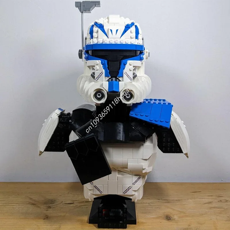 Конструктор Moc Star Battle: бюст капитана Рекса с шлемом, модель из строительных блоков, творческая сборка своими руками, образовательные кирпичики, игрушка, подарок на праздники. (art.: 3920dcccc6558) - 3920dcccc6558