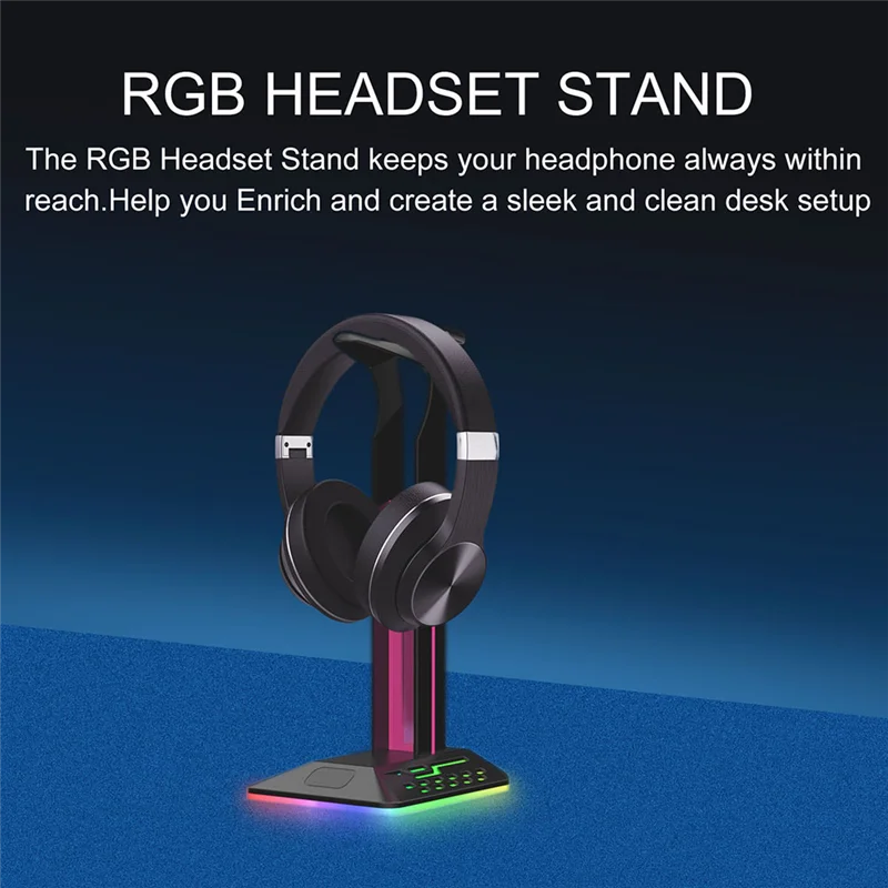 

RGB Gaming Headphone Stand Desktop Earphone Holder Hanger Gamer Headset Display Stand Bracket Earphone Accessories