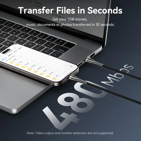 Кабель Vention 240 Вт USB C — Type C PD3.1 для быстрой зарядки для iPhone 17 15 16 Pro Macbook Samsung Ноутбук Supercharge Кабель USB Type C