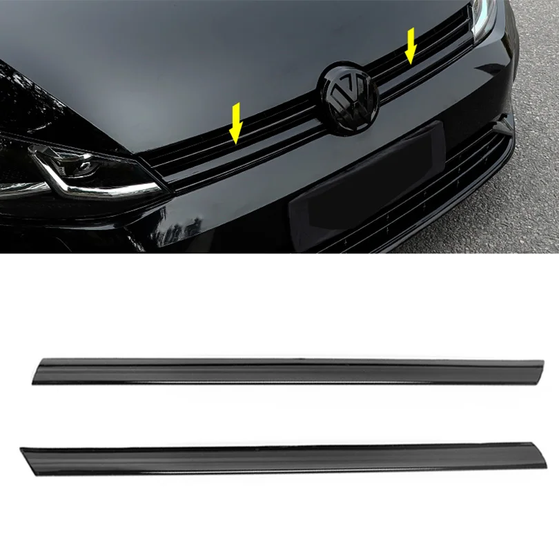 

Sport Full Glossy Black Front Center Grille Insert Grill Mesh Cover Molding Trim Garnish for VW Golf MK7.5 Golf R 2018+