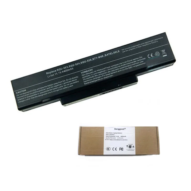 

Banggood Laptop Battery for Asus SQU-503 SQU-524 SQU-528 BTY-M66 BTY-M67 BTY-M68 for Asus A9 X70 F2 F3 Z53 Series