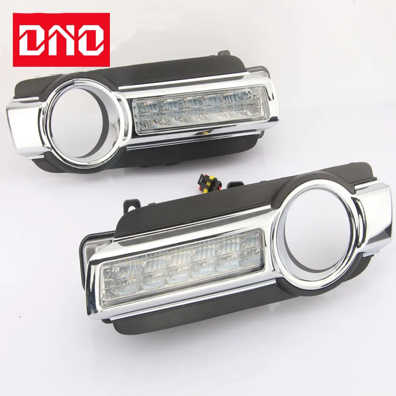 

DNO Car LED Daytime Running Lights For Mitsubishi Pajero Montero V93 2015 2016 2017 2018 DRL Yellow Signal Daylights Foglamp