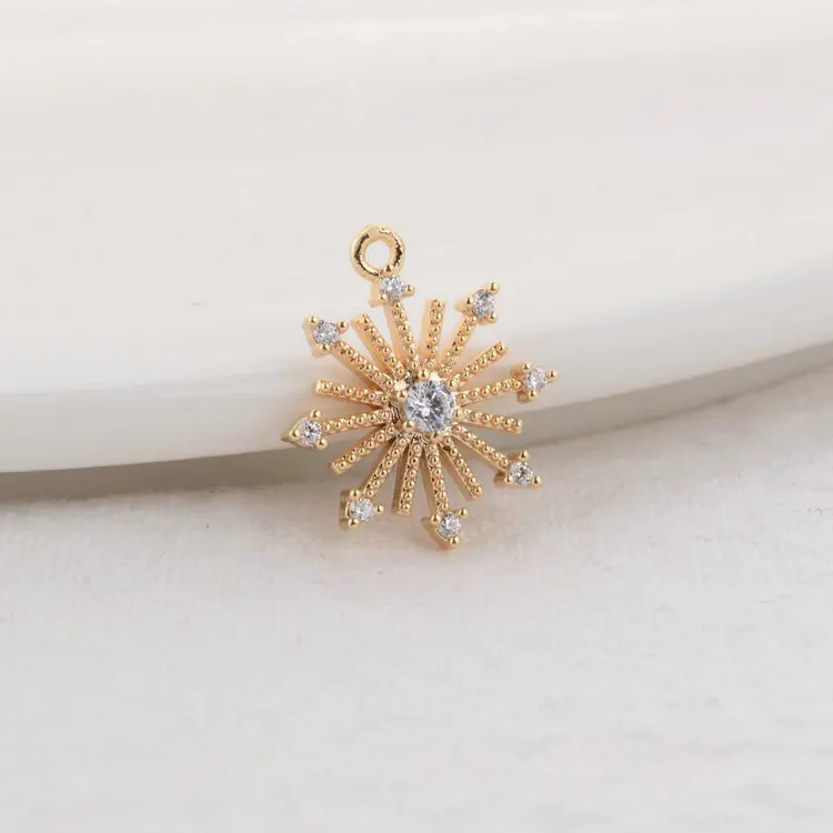 

14.5×16.5MM 14K Gold Color Plated and Zircon Star Charms Pendants Jewelry Making Supplies Diy Accessories