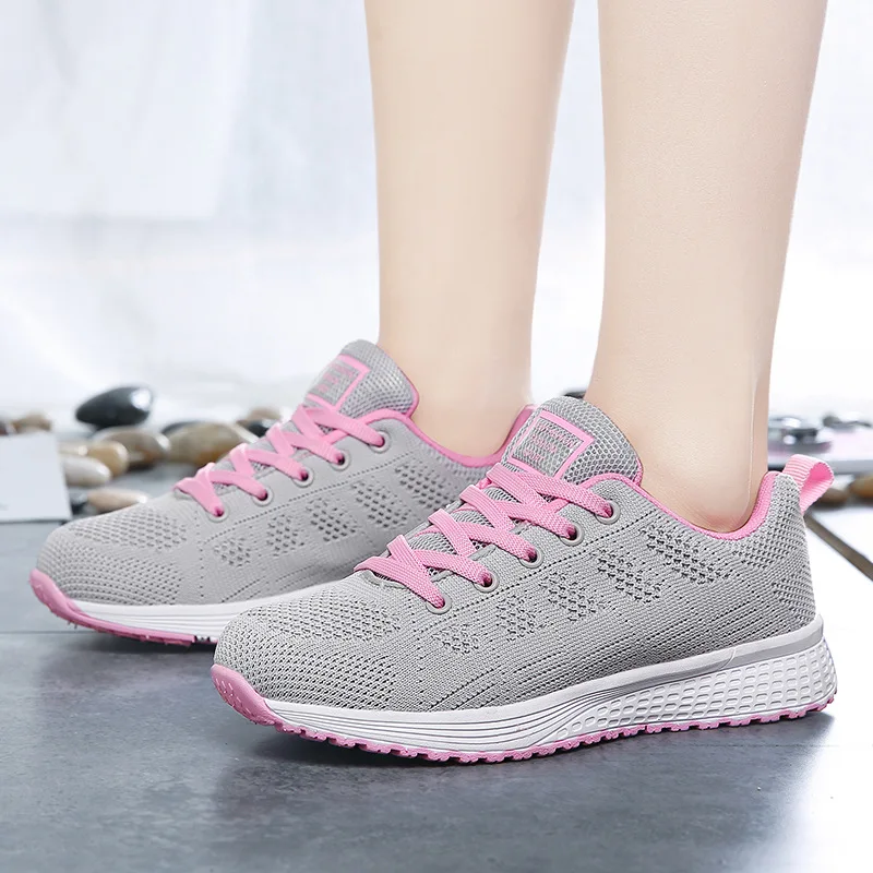 

2022 Women Sneakers Spring Summer Shoes For Women Walking Platform Sneakers Vulcanize Flat Shoes Woman Lace-up Tenis Feminino
