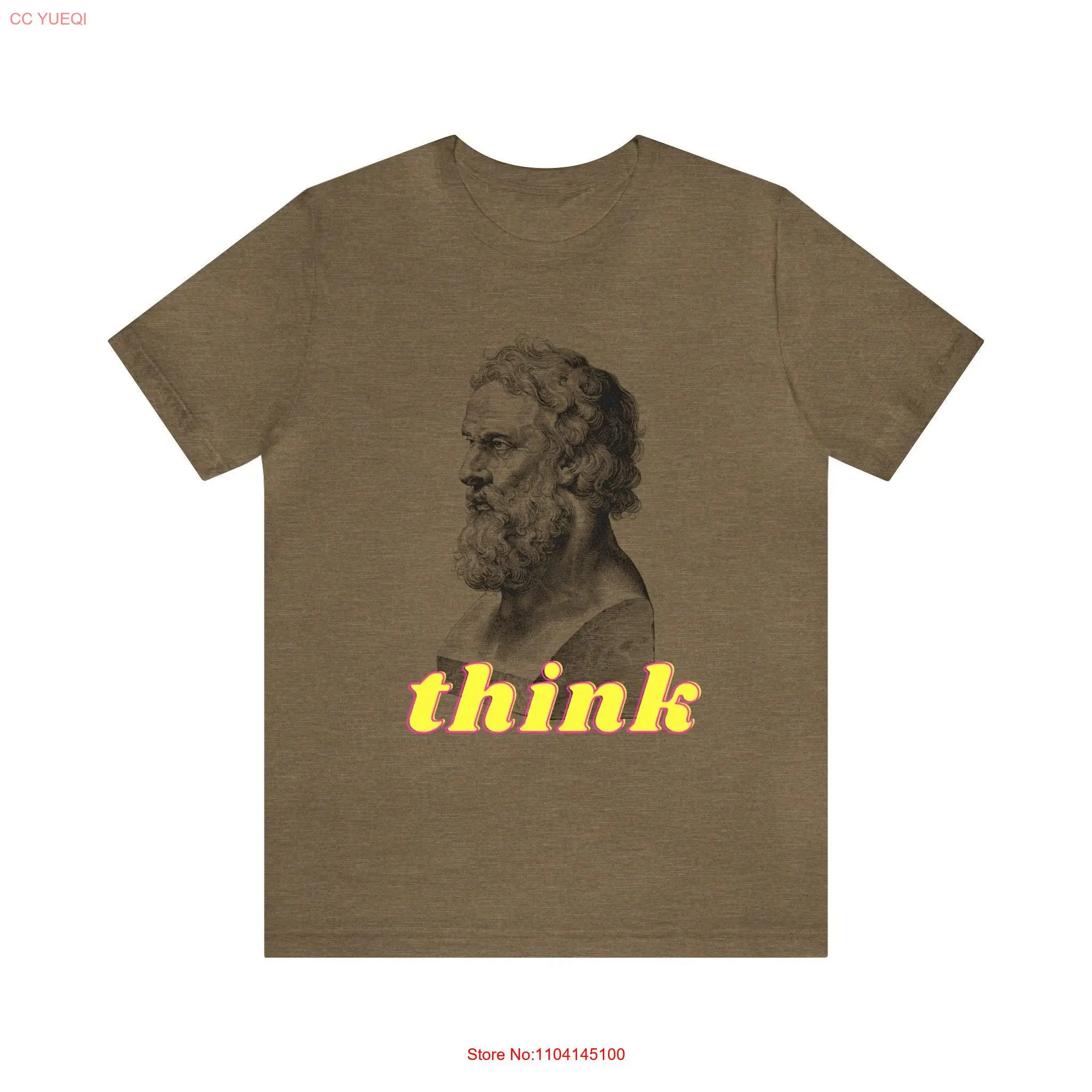 Футболка Plato Philosophy Think Philosopher с длинными или короткими рукавами