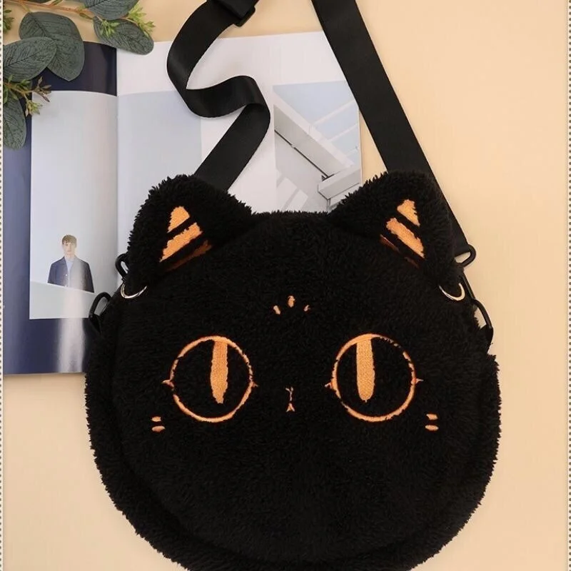 Xiuya Kawaii вышивка кошка сумка на плечо Симпатичная Корея Trendyol сумки через большая