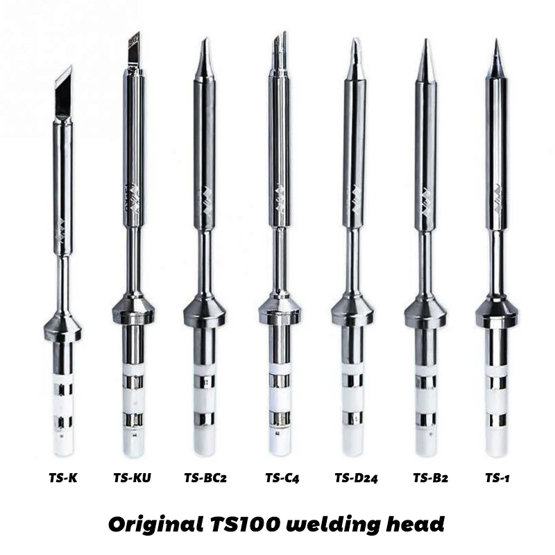 Original TS100 Electronic Soldering Iron Replacement Solder Tip Tool Set I B2 BC2 C4 D24 K Ku