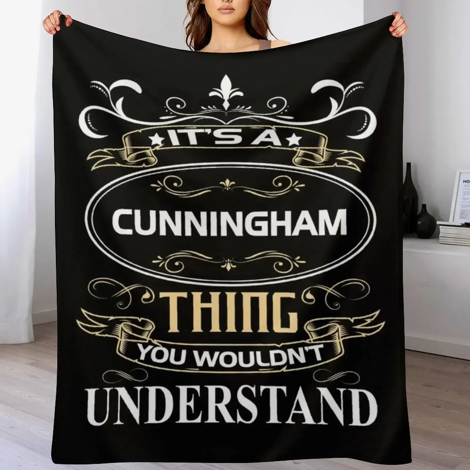 Рубашка с именем Cunningham It's A Thing You Wouldn't Understand Плед Красивые роскошные