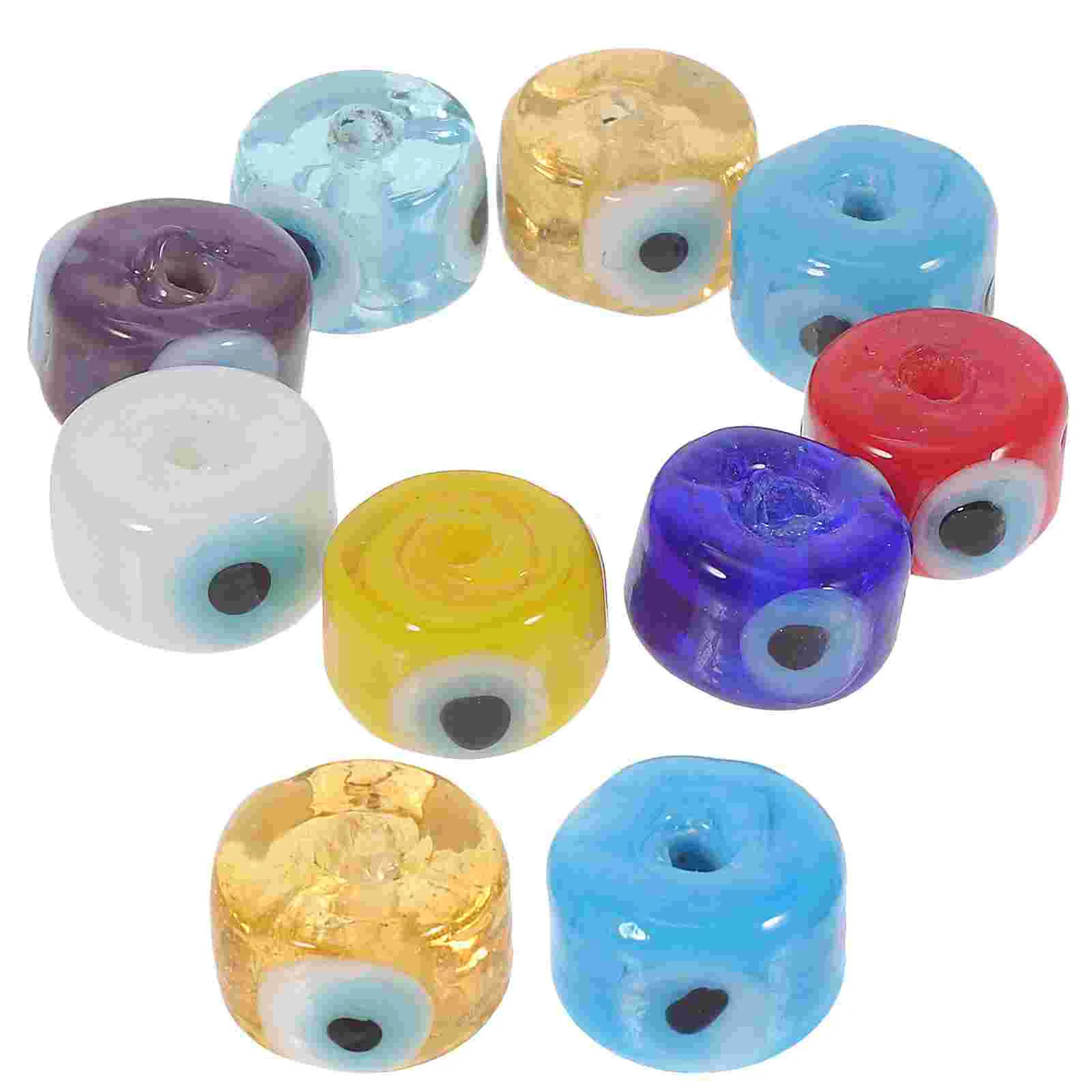 

Devil's Eye Glass Necklace DIY Beads Charms Craft Making Loose Azure Stone Spacer Crafts Jewelry Colored