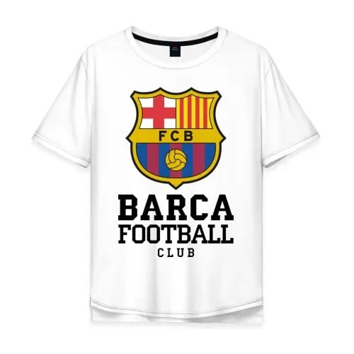 Мужская футболка хлопок Oversize Barcelona FC