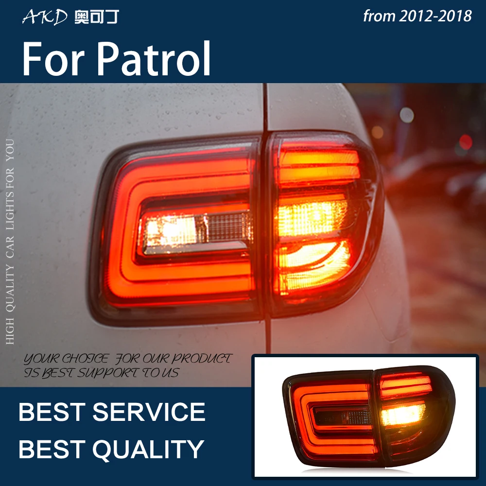 

Автомобильные фары для патруля 2012-2018 Tourle, светодиодсветодиодный задние фонари, задние противотуманные фары, динамический сигнал поворота, ...