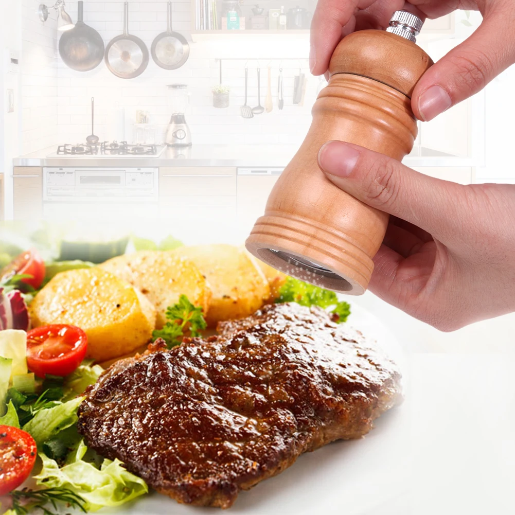 4-дюймовая Портативная Ручная Мельница Для Соли И Перца Экологически Чистая