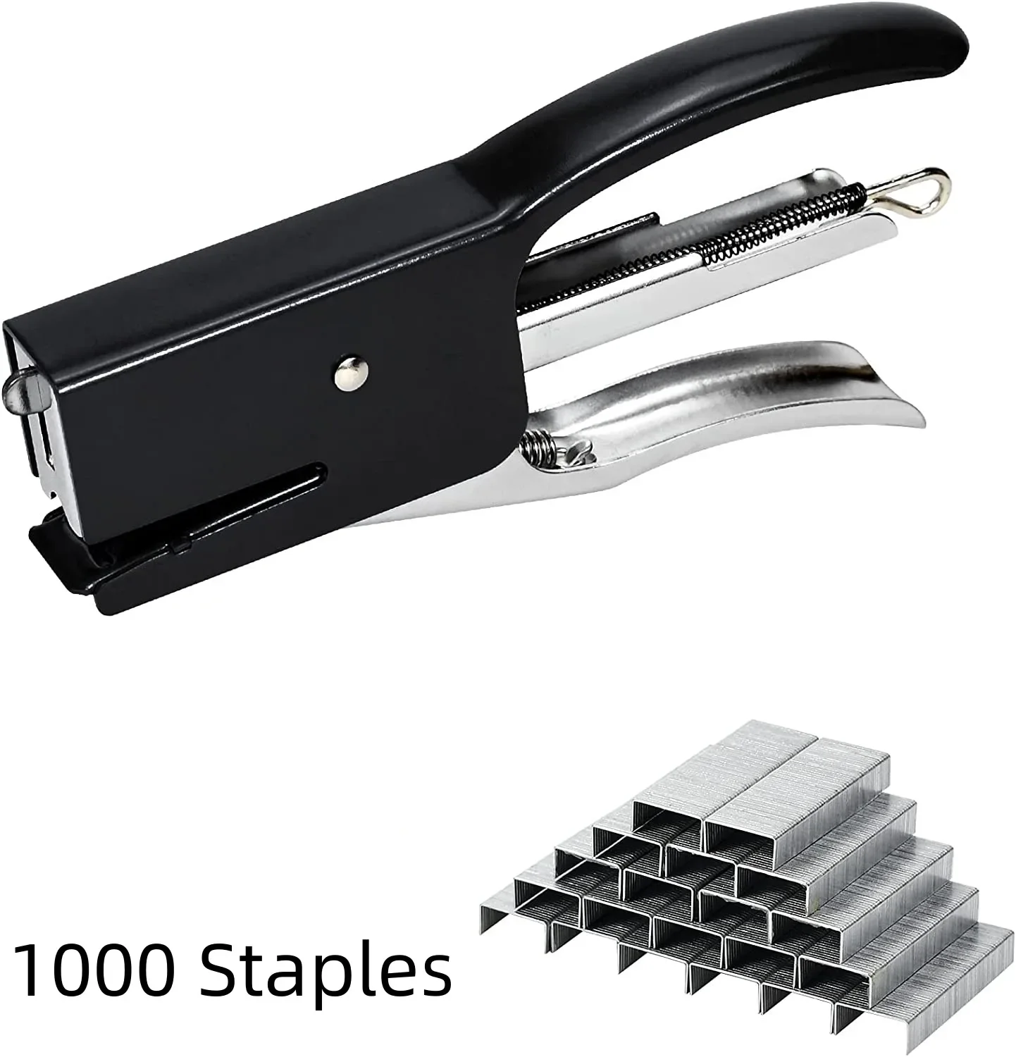 

Hand Metal Strong Stapler No.12/10 Staples（color Random） Hand-held Stapler 1000 Durable And Pliers,includes Labor-saving