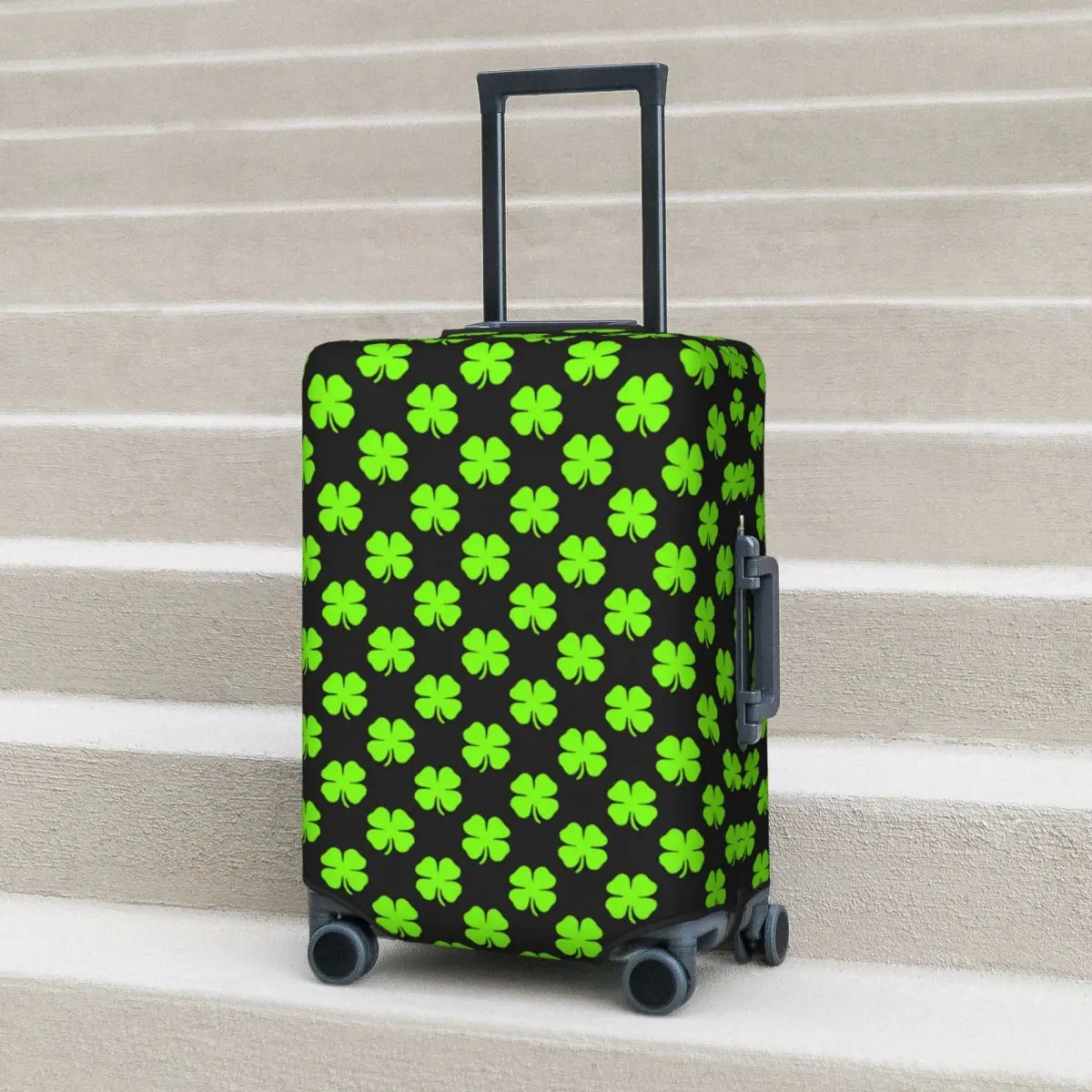 

Shamrock Print Suitcase Cover Saint Patricks Day Travel Flight Practical Luggage Supplies Protection