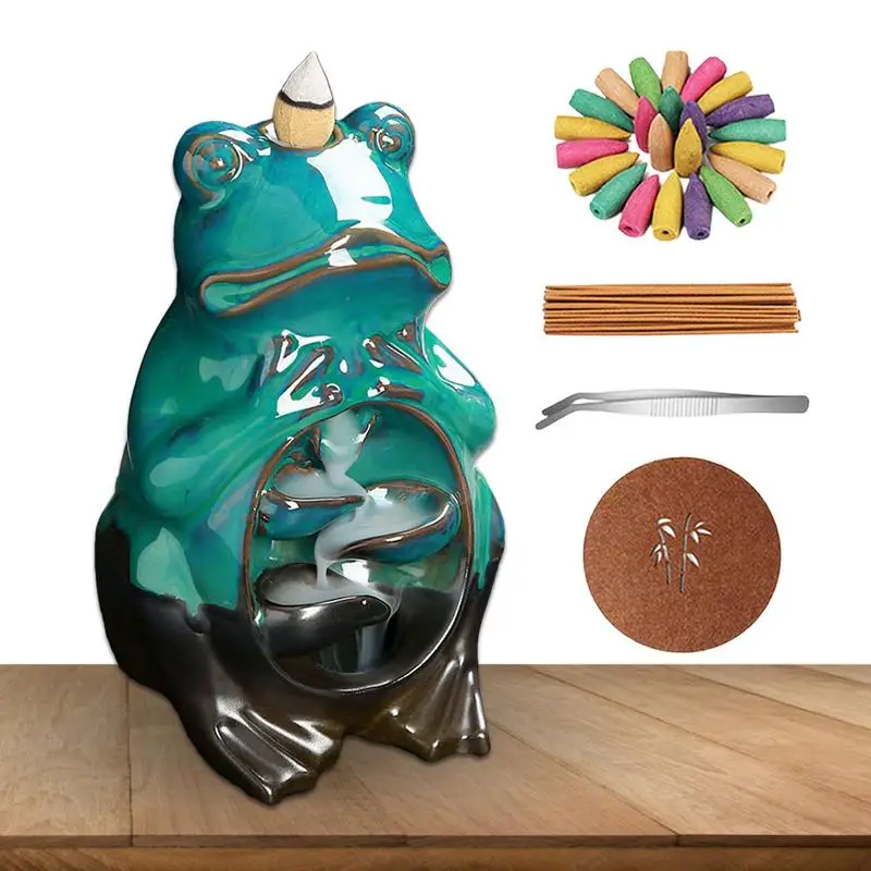 Waterfall Frog Burner Waterfall For Home Backflow Incense Holder Home Decor Aromatherapy Ornament Zen
