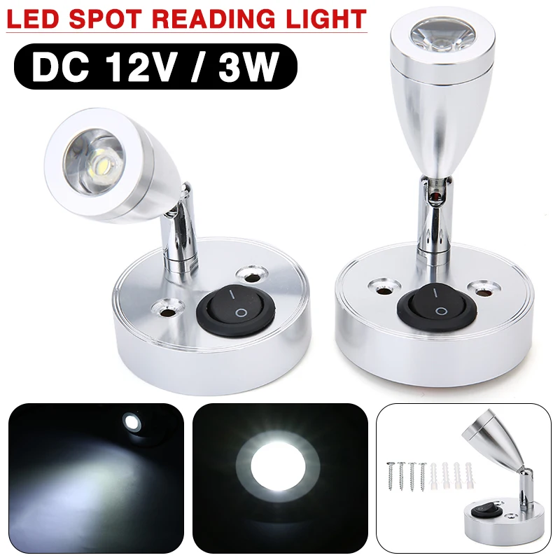 

Новинка, 2 шт., яркий портативный автомобильный светильник для чтения, 12 В