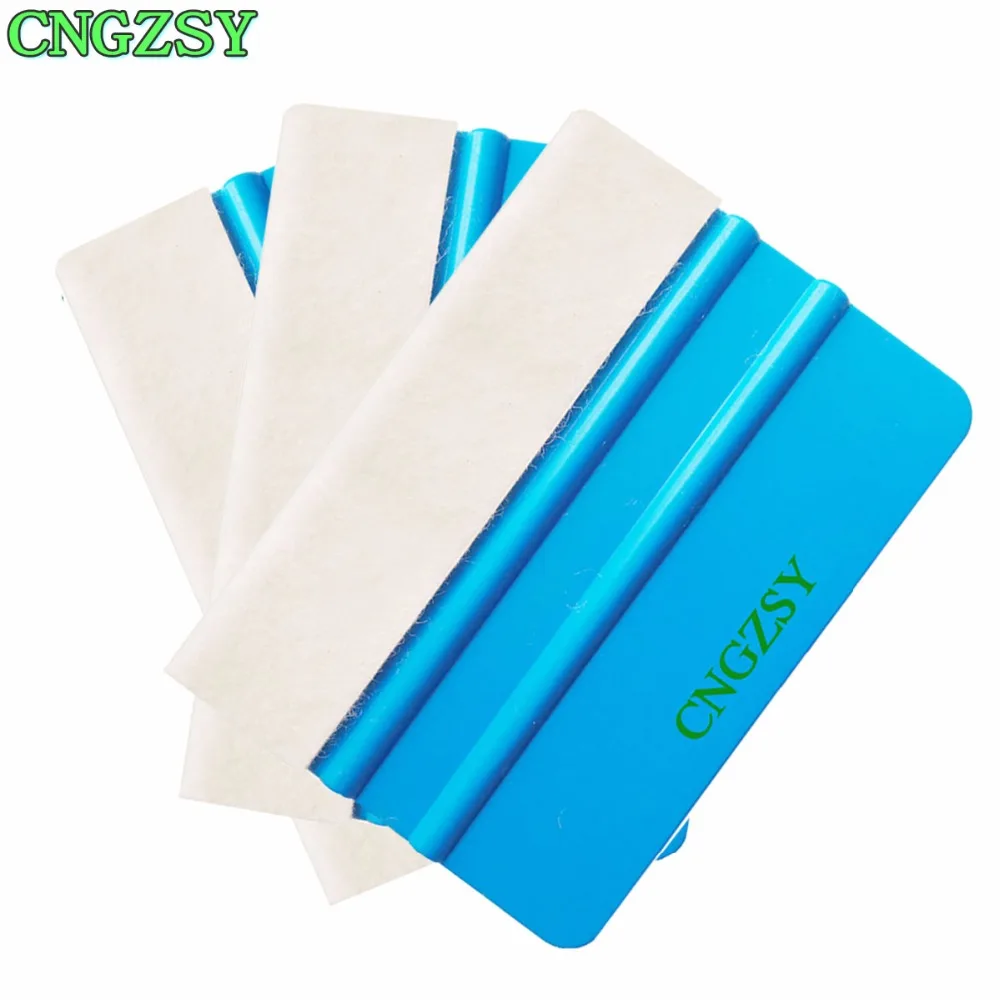 

CNGZSY 3pcs Wool Squeegee Soft Car Wrap Scraper 4 Inch Vinyl Film Wrapping Home Office Window Sticker Installation Tools 3A22
