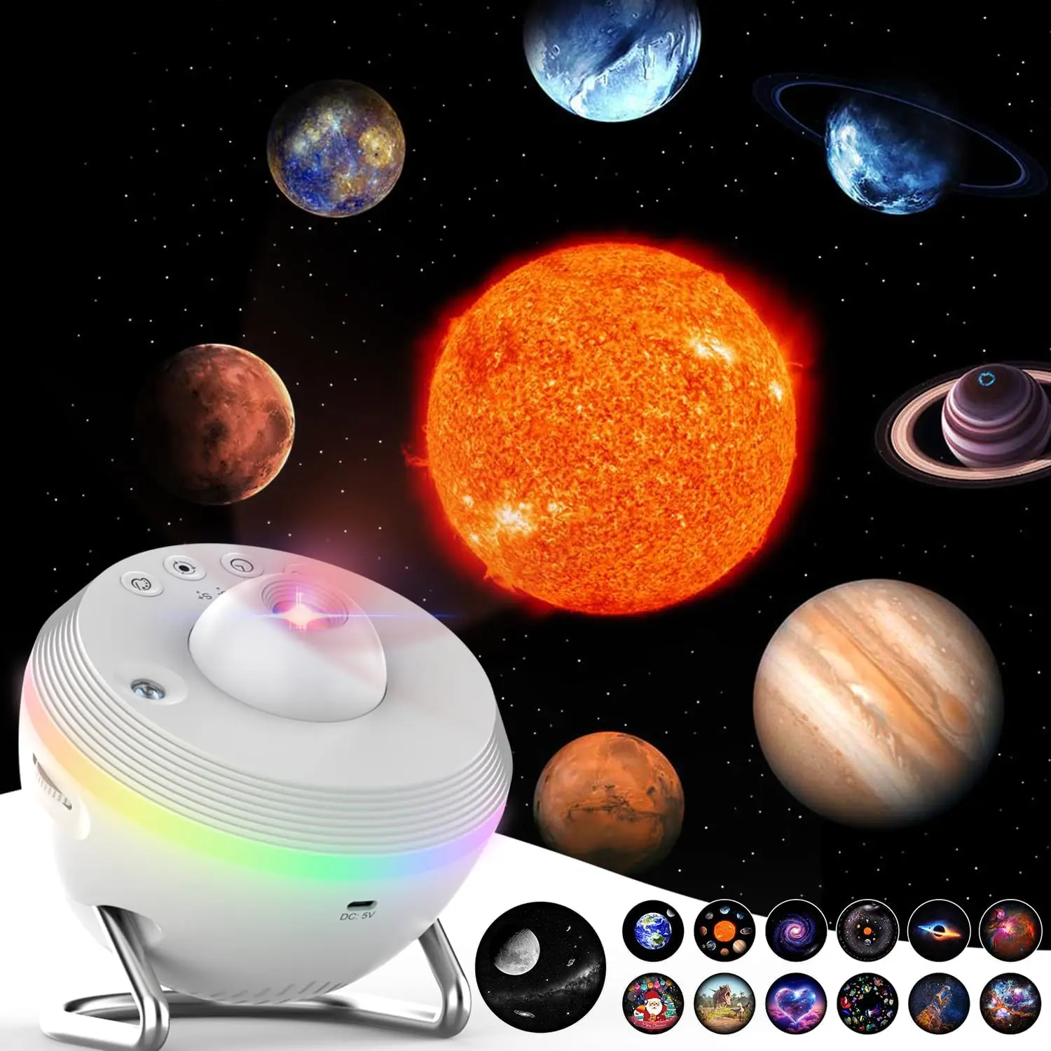 Проектор Galaxy Planetarium Star с дисками 4K 13 HD звездное небо ночник для взрослых домашний