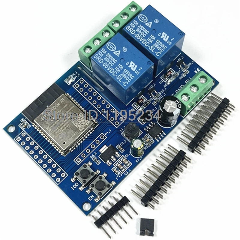 Двухканальный беспроводной релейный модуль Wi-Fi ESP32 5 в 12 В