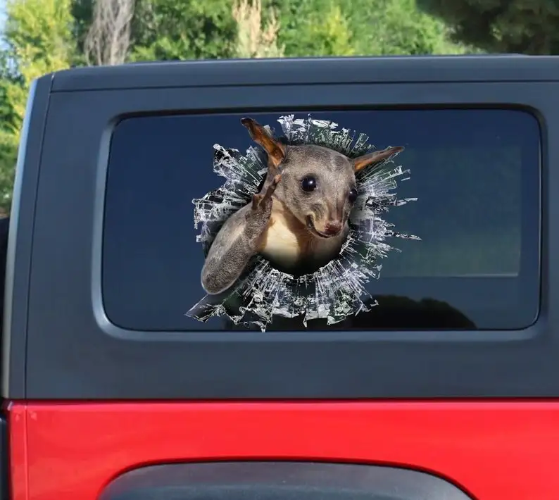 

Possum window decal, Possum car sticker, Possum car decal