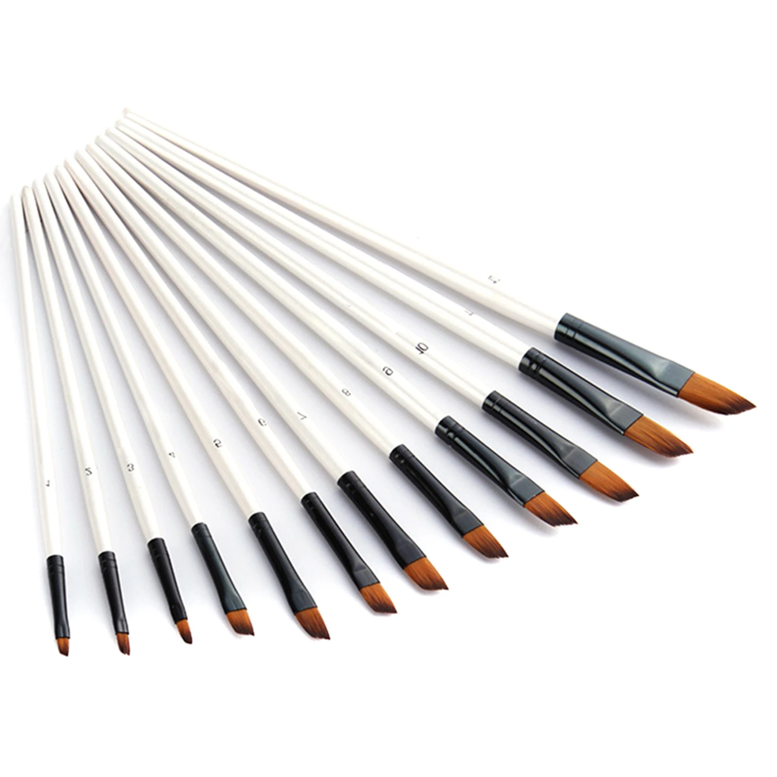 

Pointed Tip Paint Brushes Set Nylon Bristles Watercolor Brushes for Watercolor Acrylics Ink Gouache Oil