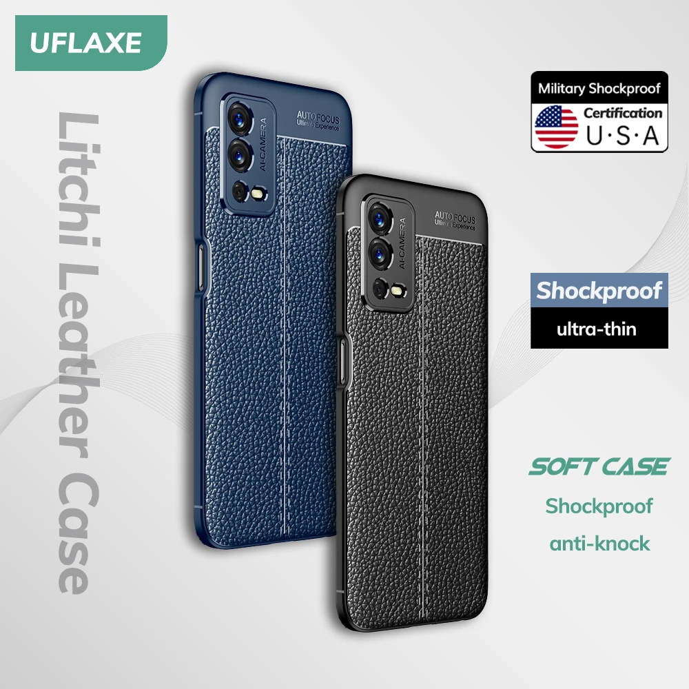 UFLAXE Original Shockproof Case for OPPO A55 A54 A53 A52 A36 A33 Soft Silicone Back Cover TPU Leather Casing