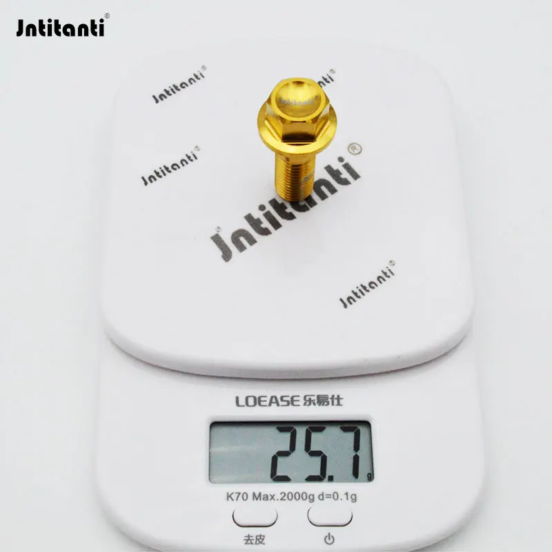 Jntitanti GR5 Винты с фланцевым болтом из титанового сплава M10 X 1 25x15 20 25 30 35 40 45 50 мм для