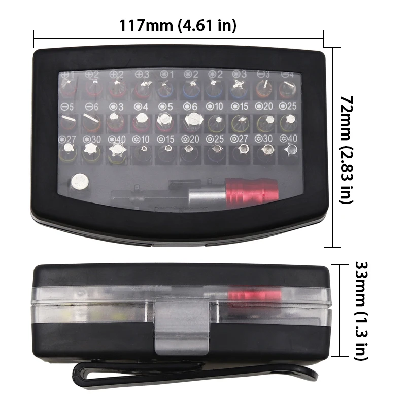 Набор магнитных расширяемых отверток Torx LUCHSHIY 33 в 1 с коротким носом и
