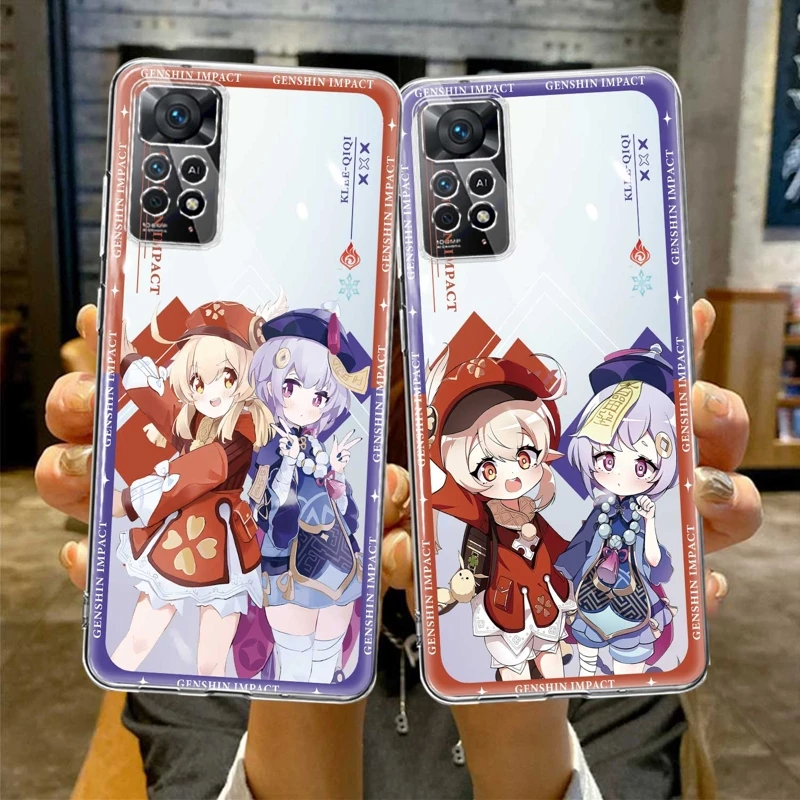 

For Xiaomi Redmi Note 9S 7 8 9 10 11 12 4G 5G Pro 10Pro 11T 10S NOTE11 8T Cover Case Genshin Impact Klee Game TPU