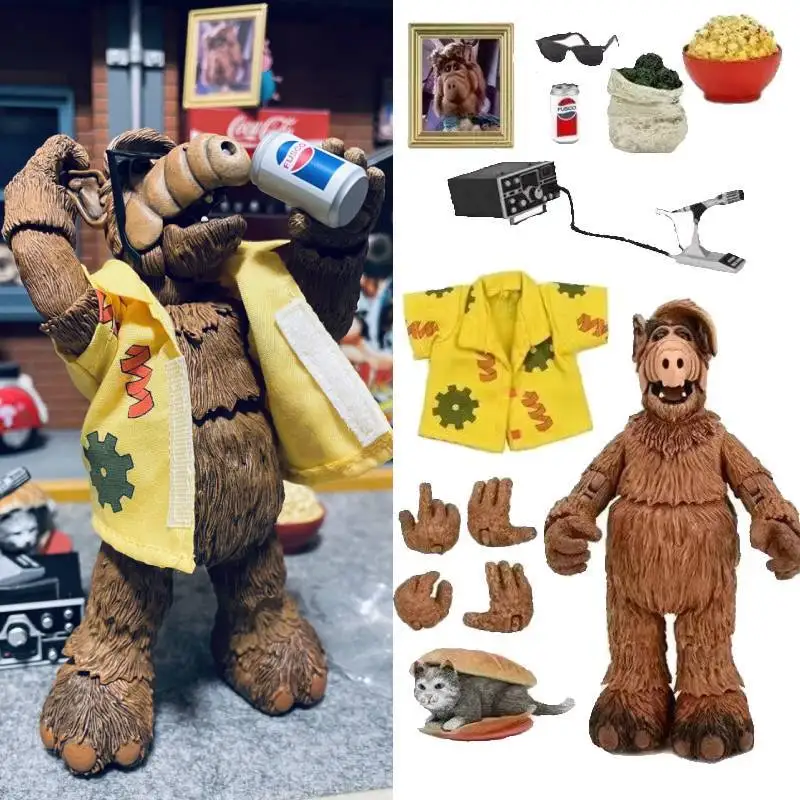 

Фигурка аниме ALF 45100 имеет классическую американскую ТВ-серию 7 движущихся фигурок