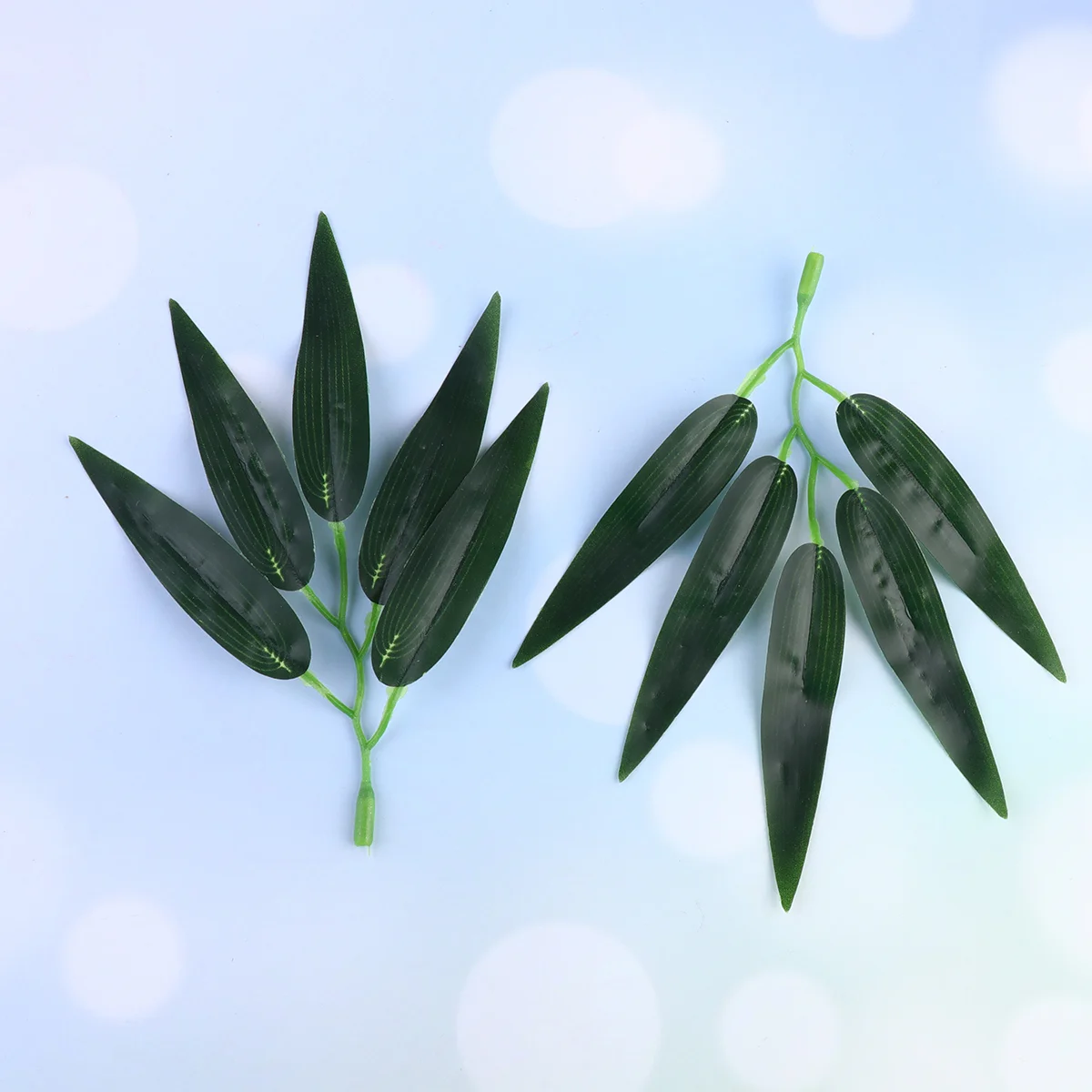

Leaves Fake Bamboobranches Artificial Simulated Greenerygreen Faux Stems Decor Leaf Craftstropical Palm Decoration Outdoor