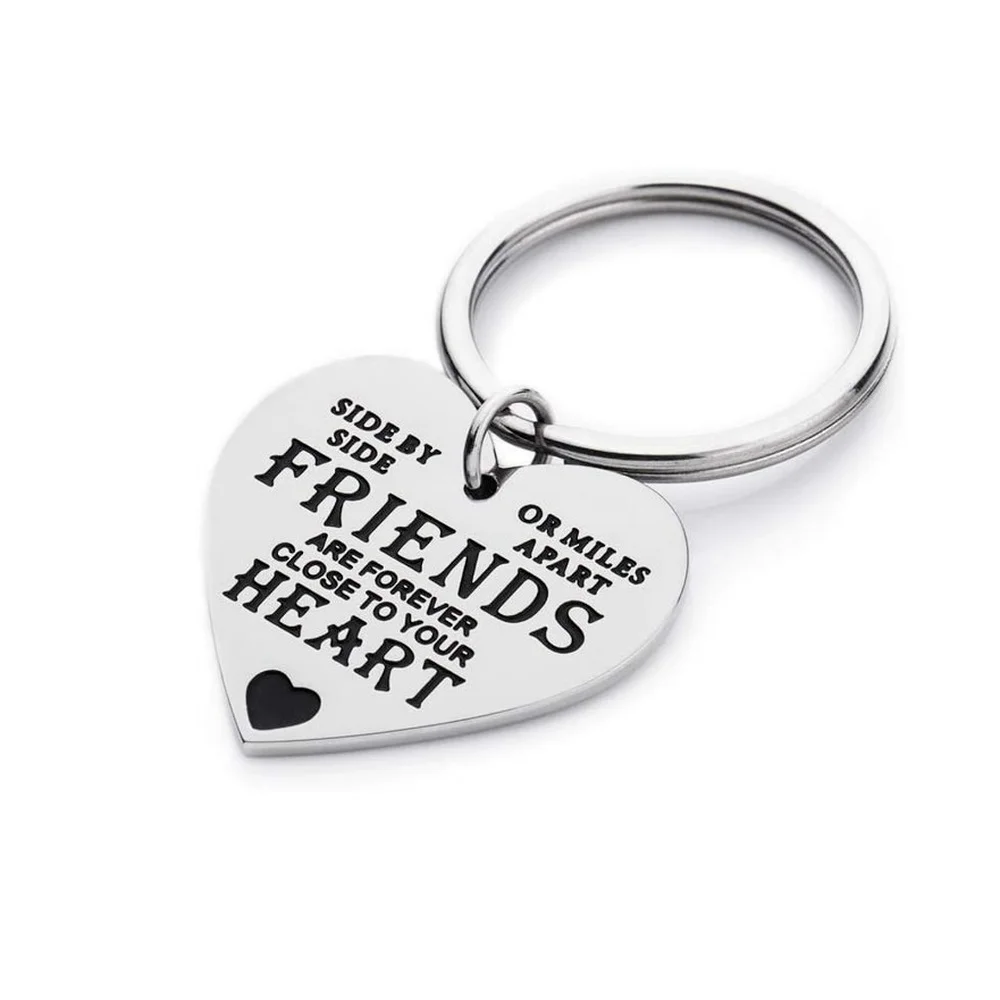 

Best Friend Cute Keychain Friendship Gifts for Women Men Birthday Present for BFF Sisters Keyring Long Distance Gift