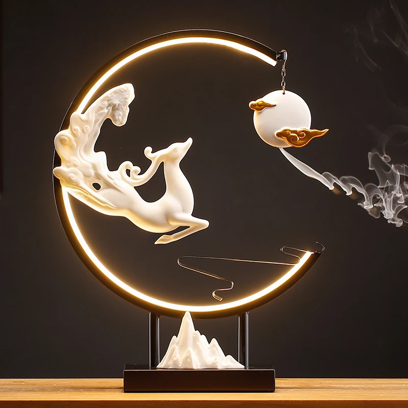 

Ramadan Decoration 2022 Backflow Incense Burner Holder Ramadan Backflow Electric Incense Holder Ceramic Encensoir Home Decor