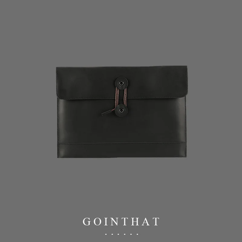 Laptop Bag 13 INCH Notebook Case Original Genuine Leather Men Business Handbag Women Briefcase A4 File Folder Document Handmade