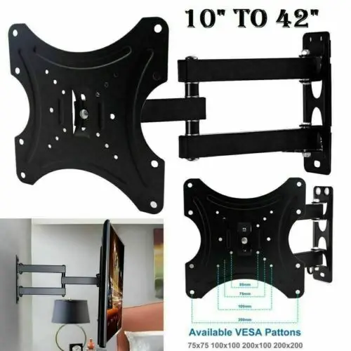 

Wall Mount TV BRACKET 10-42 INCHES UP TO 75KG LOAD LED LCD PLASMA TV SUPPORT