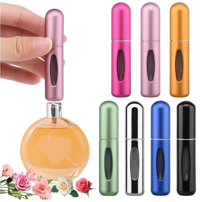 

1/5/10/20pcs 5ml Portable Mini Refillable Perfume Bottle With Spray Scent Pump Empty Cosmetic Containers Spray Atomizer Bottle