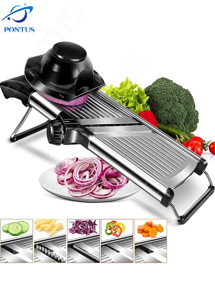 

Stainless Steel Vegetable Slicer Mandoline Professional Adjustable Cutter Vegetable Grater with Blades Home Kitchen Accessories