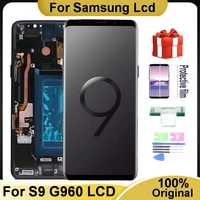 original amoled for samsung galaxy s9 g960 lcd display touch screen digitizer with frame g960n g960fd screen repair replacement