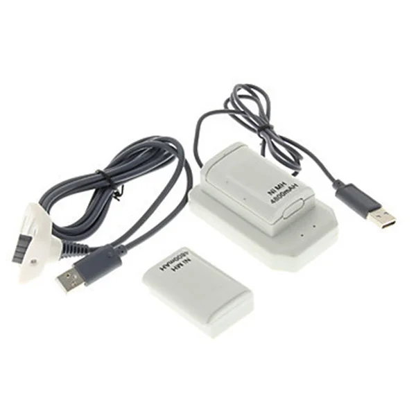 Зарядное устройство USB для контроллера XBOX + 2 перезаряжаемых аккумулятора адаптер