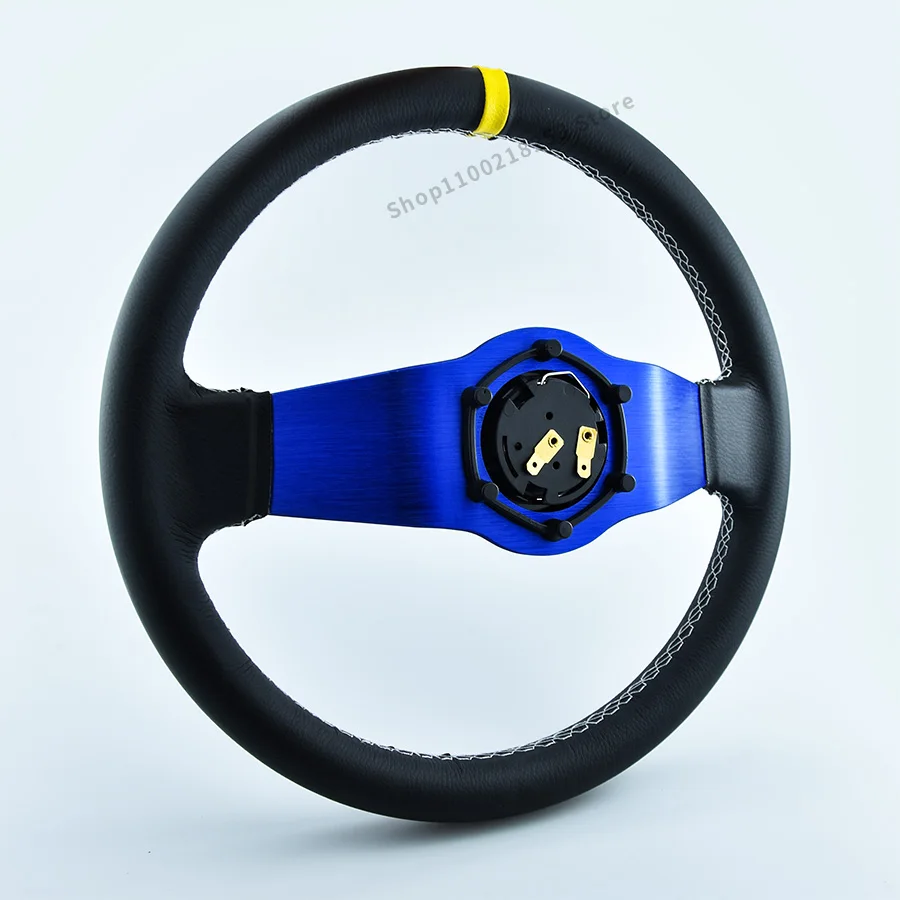 Универсальное и стильное рулевое колесо 13 дюймов/330 мм синее спицевое Спортивное