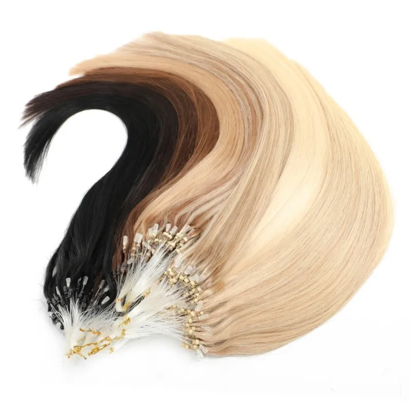 

MRS HAIR Micro Loop Hair Extensions Cold Fusion Soft Italian Keratin Glue Bond Natural Human Hair Straight 50g/Pack 1g/Strand