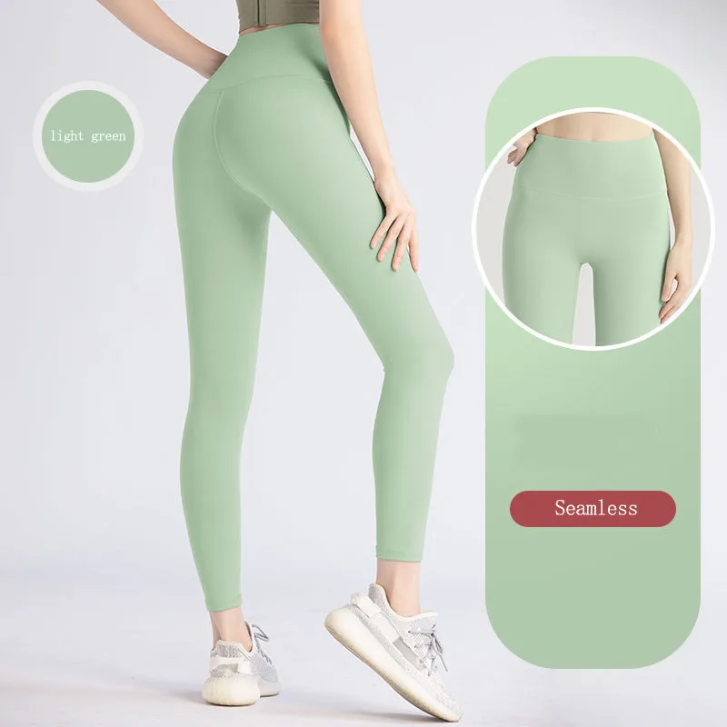 Seamless High Waist Sports Leggings Women Solid Fitness Gym Yoga Pants Slim Workout Tights Female Elastic Running Trousers